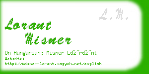 lorant misner business card